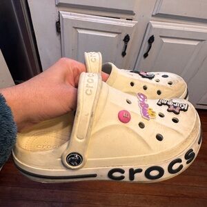 CROCS Kids Clogs with Fun Charms size 2 youth